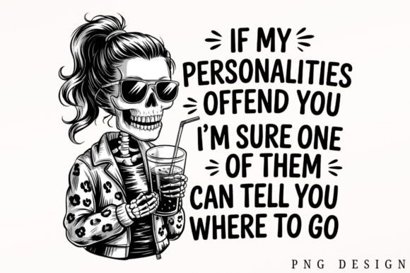 Download Sarcastic Skull Quote Dark PNG Design - Dark png Collection